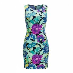 Michaels Vibrant Floral Mini Dress - Multicolor